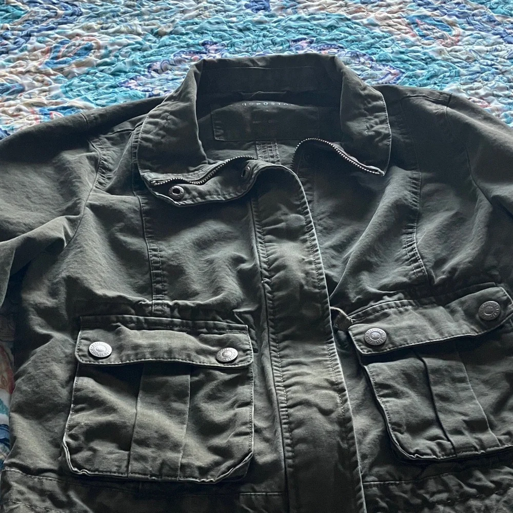 Aeropostale Olive Green Outerwear - Picture 3 of 8